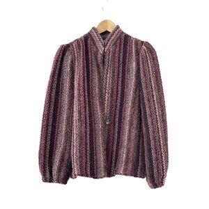 Vintage 80's Donnkenny Striped Knitted Duster Jacket